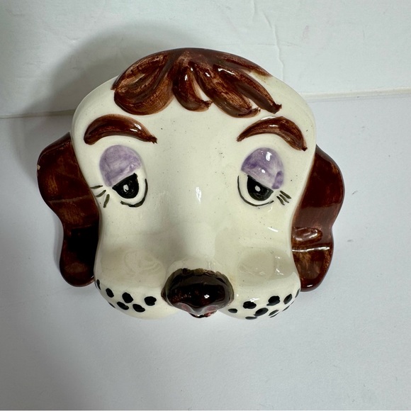 Vintage Handcrafted Ceramic Dog Eyeglass/ Readers/Sunglass Holder. Hand painted - Picture 2 of 10
